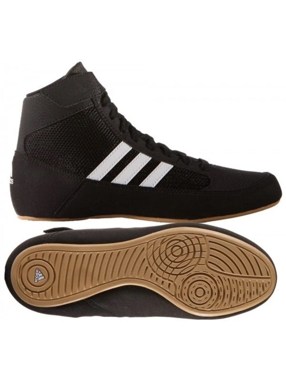 NWT adidas HVC 2 Wrestling Shoes Black White SZ-14